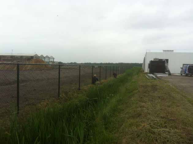 Gaashekwerk om bedrijfsterrein - Hoving Hekwerk B.V. Stadskanaal